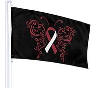 Bandiera 3 X 5 Nastro Collo Cancro 100% Poliestere Singolo Strato Bandiere Traslucide 90 X 150 Cm - Striscione 3' X 5'