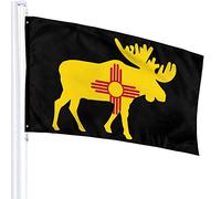 Bandiera 3 X 5 New Mexico Flag Moose Bandiere traslucide monostrato 100% poliestere 90 x 150 cm