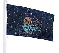 Bandiera 3 X 5 Pesci Betta Con Fiori Bandiere Traslucide Singolo Strato 100% Poliestere 90 X 150 Cm