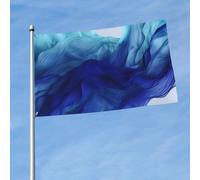 Bandiera 3 x 5 piedi astratta blu come onde divertenti bandiere da giardino per tutte le stagioni bandiere resistenti per esterni bandiera per tutte le stagioni per decorazioni per dormitori feste all