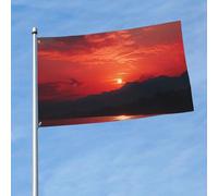 Bandiera 3 x 5 piedi, bandiere divertenti con tramonto rosso fuoco, bandiere da giardino per tutte le stagioni, bandiere resistenti per esterni, bandiere per tutte le stagioni, per decorazioni per dor