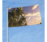 Bandiera 3 x 5 piedi con palme, bandiere divertenti, bandiere da giardino per tutte le stagioni, bandiere resistenti per esterni, bandiere per tutte le stagioni, bandiere per la decorazione del dormit
