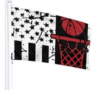 Bandiera 3 X 5 PROUD AN AMERICAN BASKETBALL Bandiere traslucide monostrato 100% poliestere 90 x 150 cm - Banner 3' X 5'