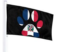 Bandiera 3 X 5 Repubblica Dominicana Bandiera Di Cane 100% Poliestere Bandiere Traslucide Singolo Strato 90 X 150 Cm - Striscione 3' X 5'