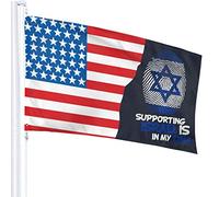 Bandiera 3 x 5 Sostenere Israele è nel mio DNA Bandiere traslucide monostrato 100% poliestere 90 x 150 cm - Striscione 3' x 5'