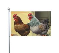 Bandiera 3 x 5Ft Doppio Lato Esterno Giardino Bandiera Verticale Casa Polli Italiani Bandiera di Benvenuto Bandiera Vacanza Banner Bandiere Decorative Yard Flag per Outdoor Portico Giardini Yard Decor