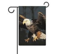 Bandiera 3D con aquila calva 30,5 x 45,7 cm, in poliestere, a doppia faccia, bandiere da giardino di benvenuto, striscione per decorazione esterna per cortile, portico, prato