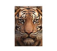 Bandiera 3D con testa di tigre, 0,9 x 1,5 m, bandiere da giardino vivaci su entrambi i lati, striscione di benvenuto stagionale con occhielli in ottone, decorazione, sfondo fotografico per cortile