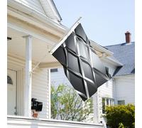 Bandiera 3x2 Ft Resistente allo sbiadimento Bandiere per esterni Banner decorativo Argento Figura geometrica Bandiere da giardino Bandiera da parete a doppia faccia Bandiera da parete con occhielli in