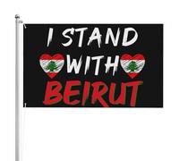 Bandiera 3x5 Beirut Solidarity Cartello 4x6 - Senza supporto, da esporre