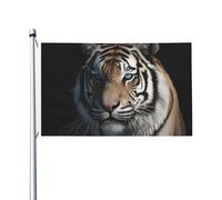 Bandiera 3X5 Ft Animale Tigre Bandiera Casa Bandiera Divertente Festività Banner Doppio Lato Verticale Esterna Bandiera Estiva Giardino Bandiere con Occhielli in Ottone Grande Yard Bandiera per