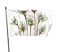Bandiera 3x5 Ft Bandiera Decorativa per Esterni Grande Bandiera da Giardino Rustico Elegante Floreale Verde Acqua ano Bandiera Divertente Colore Vivido Bandiera Sopravvento Bandiera da Giardino i