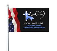 Bandiera 3x5 Ft Bandiere di consapevolezza della sindrome di Guillain Barre Banner dai colori vivaci con occhielli in ottone per decorazioni per interni ed esterni