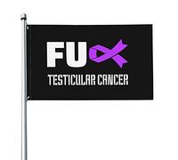 Bandiera 3x5 Ft Bandiere per la consapevolezza del cancro ai testicoli Striscione dai colori vivaci con occhielli in ottone per decorazioni per interni ed esterni