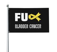 Bandiera 3x5 Ft Bandiere per la consapevolezza del cancro alla vescica Striscione dai colori vivaci con occhielli in ottone per decorazioni per interni ed esterni