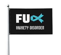 Bandiera 3x5 Ft Bandiere per la consapevolezza del disturbo d'ansia Banner dai colori vivaci con occhielli in ottone per decorazioni per interni ed esterni
