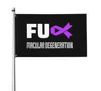 Bandiera 3x5 Ft Bandiere per la consapevolezza della degenerazione maculare Banner dai colori vivaci con occhielli in ottone per decorazioni per interni ed esterni