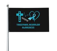 Bandiera 3x5 Ft Bandiere per la consapevolezza della nevralgia del trigemino Banner dai colori vivaci con occhielli in ottone per decorazioni per interni ed esterni