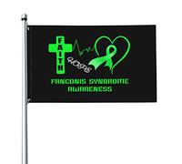 Bandiera 3x5 Ft Bandiere per la consapevolezza della sindrome di Fanconis Banner dai colori vivaci con occhielli in ottone per decorazioni per interni ed esterni
