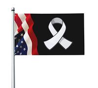 Bandiera 3x5 Ft Cancro ai polmoni che pone fine alla violenza maschile contro Bandiere Striscione dai colori vivaci con occhielli in ottone per decorazioni per interni ed esterni