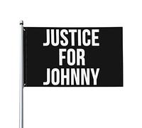 Bandiera 3x5 Justice For Johnny Depp per esterni Credo che la bandiera della casa di Johnny Depp non sia un ambra, è una bandiera bugiarda, sostengo il nostro capitano, bandiera con occhiello in metal