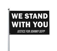 Bandiera 3x5 Justice For Johnny Depp per esterni Credo che la bandiera della casa di Johnny Depp non sia un ambra, è una bandiera bugiarda, sostengo il nostro capitano, bandiera con occhiello in metal