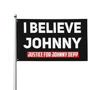 Bandiera 3x5 Justice For Johnny Depp per esterni Credo che la bandiera della casa di Johnny Depp non sia un ambra, è una bandiera bugiarda, sostengo il nostro capitano, bandiera con occhiello in metal