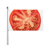 Bandiera 3x5 piedi, bandiera bifacciale per esterni, bandiera da giardino divertente con fetta di pomodoro, striscioni di benvenuto per il giardino di casa