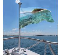 Bandiera 4 x 6 piedi con bandiera delle isole Figi e del mare limpido, bandiere divertenti per le feste, bandiere da giardino per tutte le stagioni, bandiere resistenti per esterni, bandiera per tut