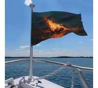 Bandiera 4 x 6 piedi Fire By The Sea Bandiere divertenti Bandiere da giardino per le vacanze per tutte le stagioni Bandiere resistenti per esterni Bandiera per tutte le stagioni per decorazioni per do