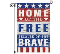 Bandiera 4Th Of July Patriotic American Home Of The Free Because Of The Brave Stars And Stripes 30X45Cm Bandiera Vacanza Colorato Appendere Banner Per Esterni Parete Decorazione