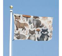 Bandiera 61 x 88,9 cm bandiere da cortile a doppia faccia animali procione del bosco bandiera da giardino bandiere di benvenuto per esterni festivo banner con occhielli in ottone bandiera casa
