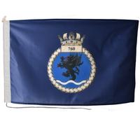 Bandiera 760 Naval Air Squadron Royal Navy con corda e levetta - MOD LICENSED