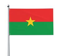 Bandiera 9,1 x 1,5 m Bandiera Burkina Faso Bandiere dai colori vivaci con occhielli in ottone per decorazioni per interni ed esterni