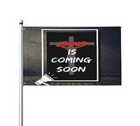 Bandiera 9,1 x 1,5 m, Gesù risorto Gesù arriverà presto Bandiera America Usa Bandiera con occhiello in metallo Senza bandiera