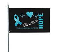 Bandiera 9,1 x 1,5 m Hope for a Cure Bandiere per la consapevolezza della nevralgia del trigemino Banner dai colori vivaci con occhielli in ottone per decorazioni per interni ed esterni