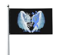 Bandiera 9,1 x 1,5 m La sua lotta è la nostra lotta Bandiere di consapevolezza della colite Striscione dai colori vivaci con occhielli in ottone per decorazioni per interni ed esterni