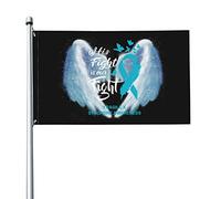 Bandiera 9,1 x 1,5 m La sua lotta è la nostra lotta Bandiere di consapevolezza della sindrome X fragile Banner dai colori vivaci con occhielli in ottone per decorazioni per interni ed esterni