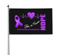 Bandiera 9,1 x 1,5 m Speranza per una cura Bandiere per la consapevolezza della sarcoidosi Striscione dai colori vivaci con occhielli in ottone per decorazioni per interni ed esterni