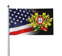 Bandiera 9,1 x 1,5 m Stemma del Portogallo Bandiere Striscione dai colori vivaci con occhielli in ottone per decorazioni per interni ed esterni