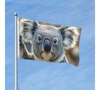 Bandiera 90 x 150 cm, decorazione da giardino, resistente, bella bandiera koala, striscione per esterni con 2 occhielli bandiere di benvenuto per vacanze tutte le stagioni