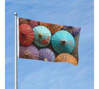 Bandiera 90 x 150 cm, decorazione per esterni, resistente bandiere da giardino, carta ad olio, ombrelli, bandiere in poliestere 200D, con 2 occhielli per interni ed esterni, per vacanze tutte le