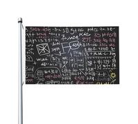 Bandiera 90 x 152 cm, a doppia faccia, decorazione per esterni, bandiera matematica, formule matematiche, bandiere da giardino pesanti 200D, occhielli in ottone, intestazione in tela per esterni e