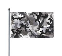 Bandiera 90 x 152 cm a doppia faccia per decorazione esterna bandiere nere grigie bianche mimetiche 200D pesanti bandiere da giardino in ottone occhielli in tela intestazione esterno cortile banner