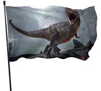 Bandiera 90x150cm, 3 D Rendering King Dinosaurs Bandiera In Poliestere Resistente Alle Intemperie Striscione All'Aperto, Per Celebrazioni, Balcone, Giardino