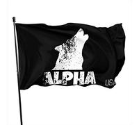 Bandiera 90x150cm, Alpha Lone Wolf Stagione Bandiera 2 Occhielli Metallici Striscione All'Aperto, Per Balcone, Giardino, All'Aperto Al Coperto