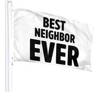 Bandiera 90x150cm, Best Neighbor Ever Bandiera Della Brezza Decorazione Striscione All'Aperto, Per Feste Strada, Giardino, Celebrazioni