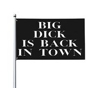 Bandiera 90X150cm, Big Dick Is Back In Town Resistente allo Scolorimento Bandiere da Balcone Doppia Cucitura Bandierine per Giardino Ristoranti Interno