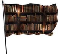 Bandiera 90x150cm, Bookshelf Seamless Texture Mysterious Custom Bandiera Di Benvenuto Tessuto Da Esterno Striscione All'Aperto, Per Celebrazioni, Feste Strada, All'Aperto Al Coperto
