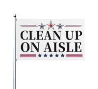 Bandiera 90X150cm, Clean Up On Aisle 3x5ft Flag Yard Sign Garden Banner Poliestere Bandiere Doppia Cucitura Flag per Esterno Bar Ristoranti